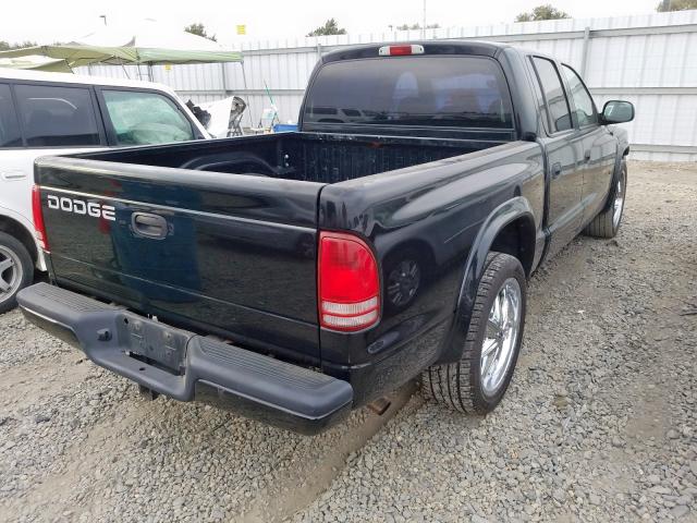 1B7HL38N02S558711 - 2002 DODGE DAKOTA QUA BLACK photo 4