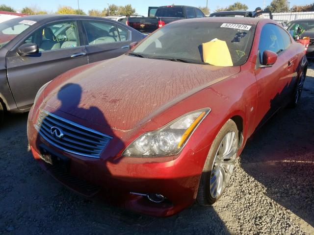 JN1CV6EK3EM110734 - 2014 INFINITI Q60 JOURNE RED photo 2