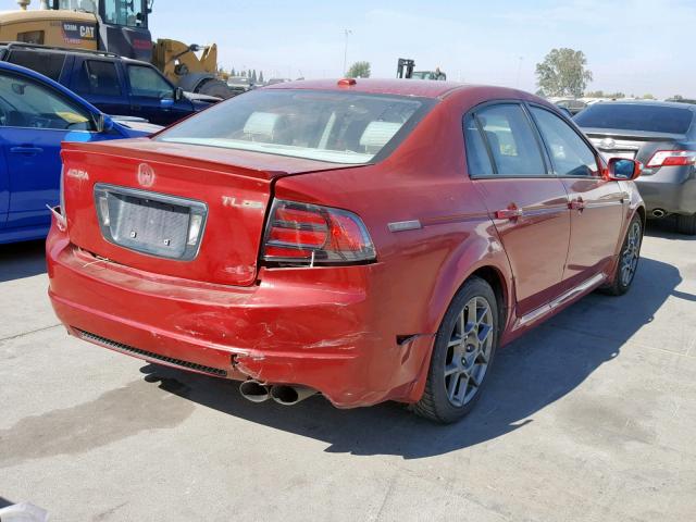 19UUA76537A039195 - 2007 ACURA TL TYPE S RED photo 4