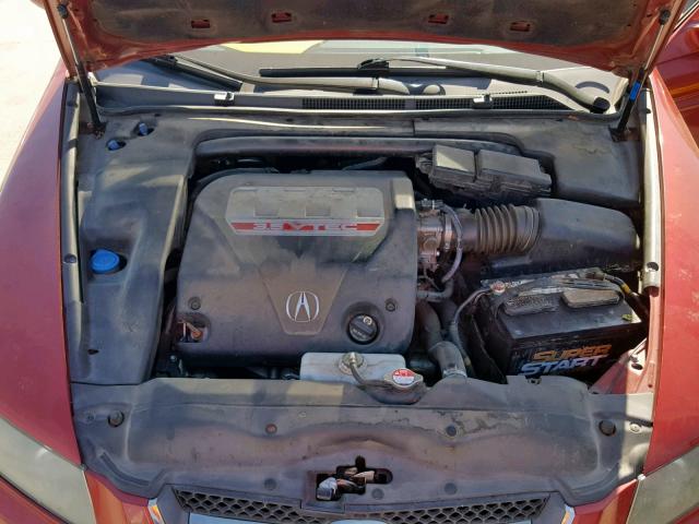 19UUA76537A039195 - 2007 ACURA TL TYPE S RED photo 7