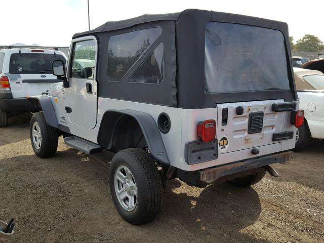 1J4FA44S05P353079 - 2005 JEEP WRANGLER / SILVER photo 3