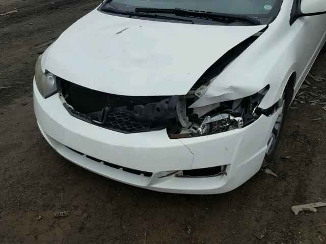 2HGFG12909H517994 - 2009 HONDA CIVIC EXL WHITE photo 9