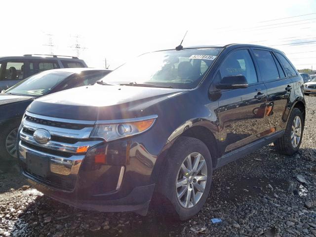 2FMDK3JC0DBC48836 - 2013 FORD EDGE SEL BLACK photo 2