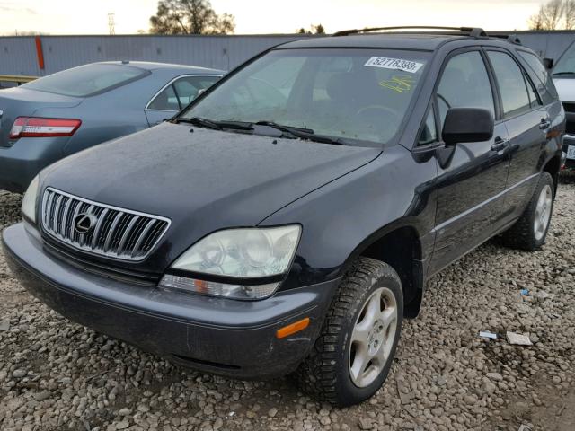 JTJHF10U520247928 - 2002 LEXUS RX 300 BLACK photo 2