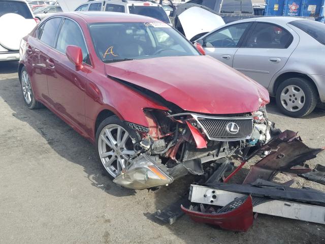 JTHBK262472031210 - 2007 LEXUS IS 250 RED photo 1