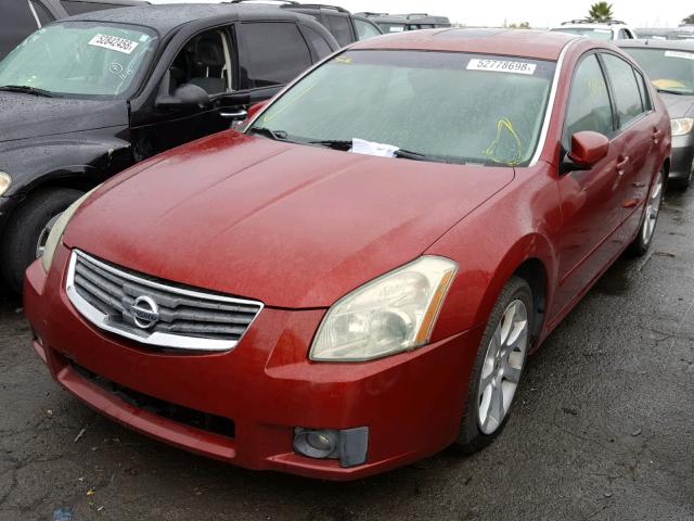 1N4BA41E47C844435 - 2007 NISSAN MAXIMA SE RED photo 2