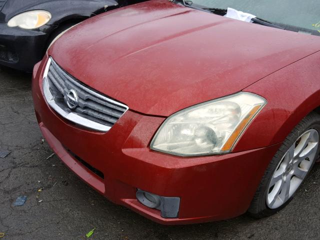 1N4BA41E47C844435 - 2007 NISSAN MAXIMA SE RED photo 9