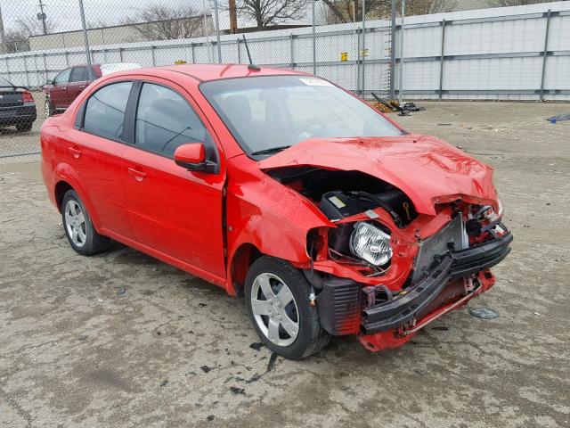 KL1TD56EX9B622860 - 2009 CHEVROLET AVEO LS RED photo 1
