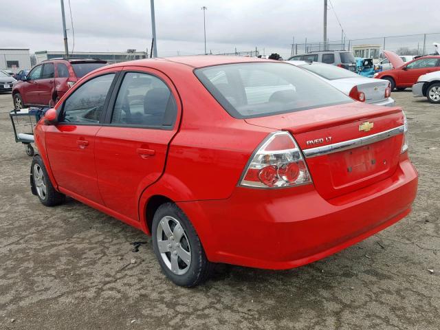 KL1TD56EX9B622860 - 2009 CHEVROLET AVEO LS RED photo 3