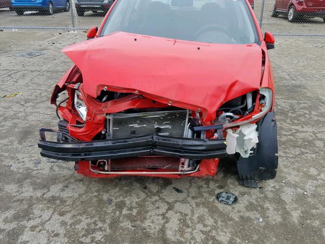KL1TD56EX9B622860 - 2009 CHEVROLET AVEO LS RED photo 9