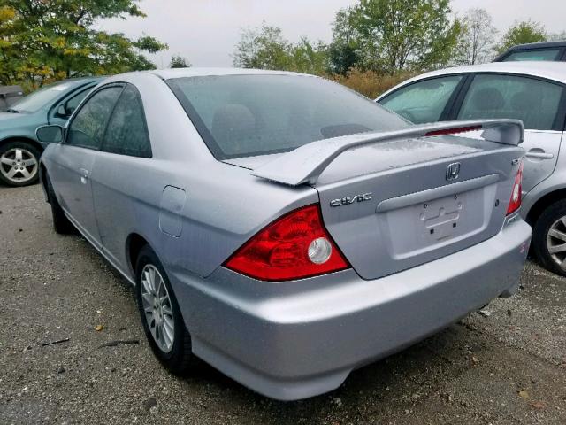 1HGEM229X5L072686 - 2005 HONDA CIVIC EX SILVER photo 3