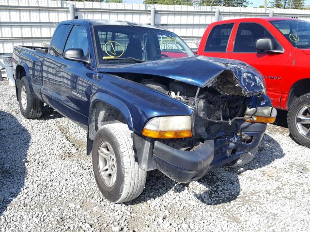 1B7GG32X02S550246 - 2002 DODGE DAKOTA SPO BLUE photo 1