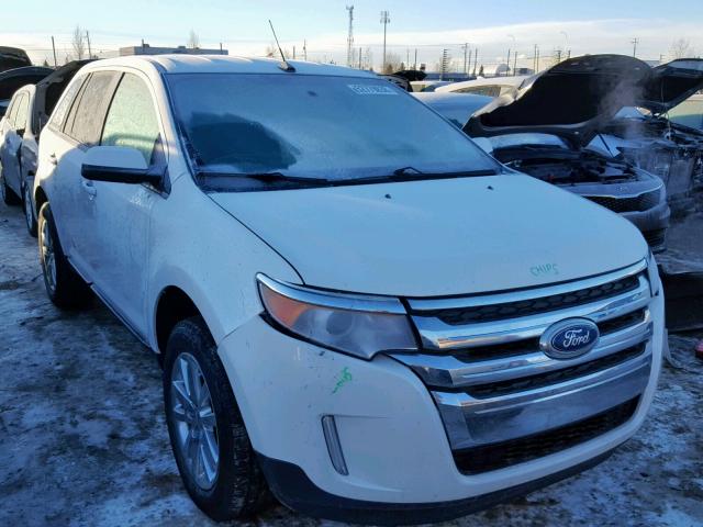 2FMDK4JC4DBE12675 - 2013 FORD EDGE SEL WHITE photo 1