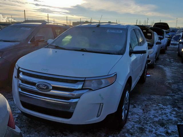 2FMDK4JC4DBE12675 - 2013 FORD EDGE SEL WHITE photo 2