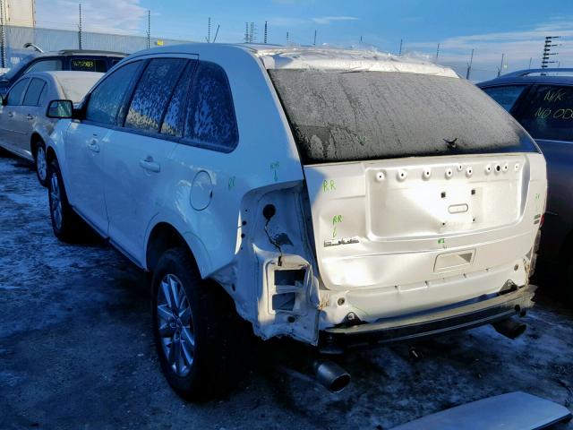 2FMDK4JC4DBE12675 - 2013 FORD EDGE SEL WHITE photo 3