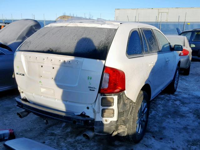 2FMDK4JC4DBE12675 - 2013 FORD EDGE SEL WHITE photo 4