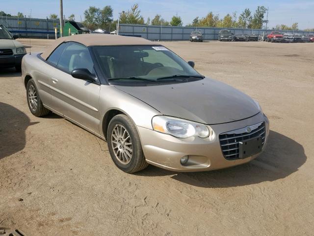 1C3EL55RX4N209163 - 2004 CHRYSLER SEBRING LX TAN photo 1