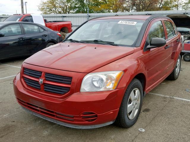 1B3HB28B37D302594 - 2007 DODGE CALIBER RED photo 2