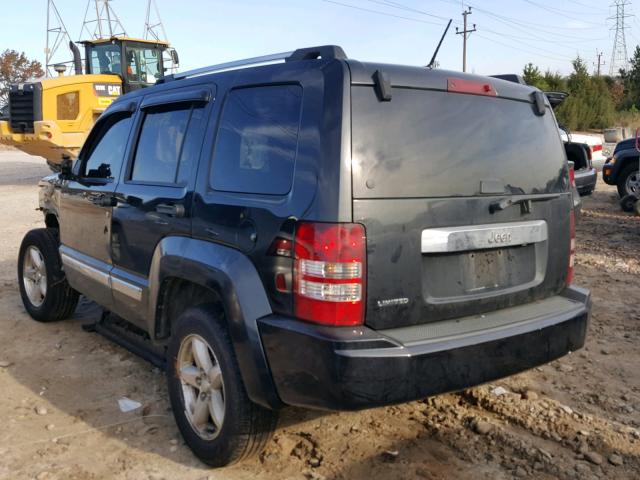 1J8GP58K69W528562 - 2009 JEEP LIBERTY LI BLACK photo 3