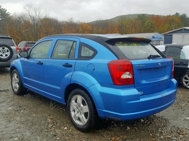 1B3HB28BX8D724914 - 2008 DODGE CALIBER BLUE photo 3