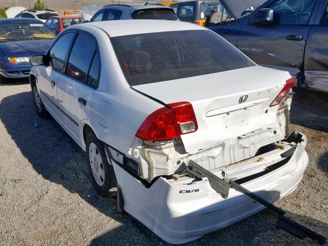 2HGES16444H553589 - 2004 HONDA CIVIC DX WHITE photo 3