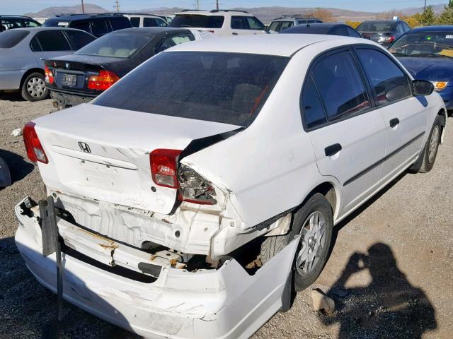 2HGES16444H553589 - 2004 HONDA CIVIC DX WHITE photo 4