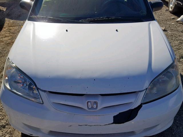 2HGES16444H553589 - 2004 HONDA CIVIC DX WHITE photo 7