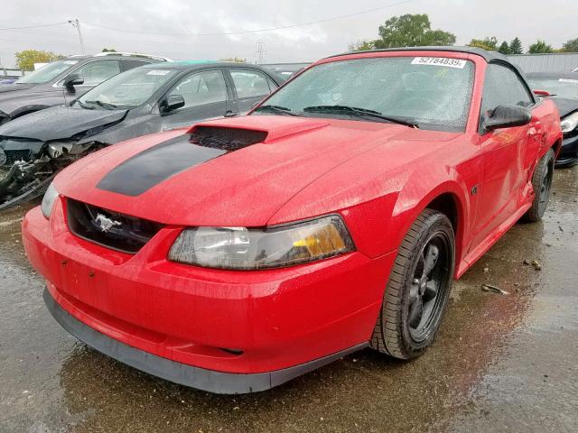 1FAFP45X62F158402 - 2002 FORD MUSTANG GT RED photo 2