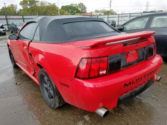 1FAFP45X62F158402 - 2002 FORD MUSTANG GT RED photo 3