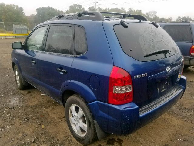 KM8JM12B16U265584 - 2006 HYUNDAI TUCSON GL BLUE photo 3