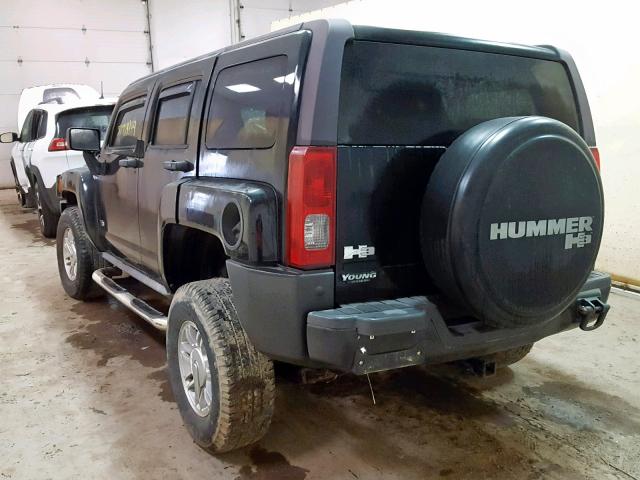 5GTDN13E878188545 - 2007 HUMMER H3 BLACK photo 3