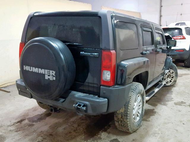 5GTDN13E878188545 - 2007 HUMMER H3 BLACK photo 4