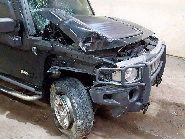 5GTDN13E878188545 - 2007 HUMMER H3 BLACK photo 9