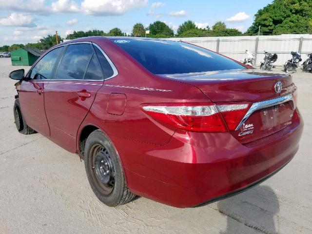 4T1BF1FK5HU768966 - 2017 TOYOTA CAMRY LE RED photo 3