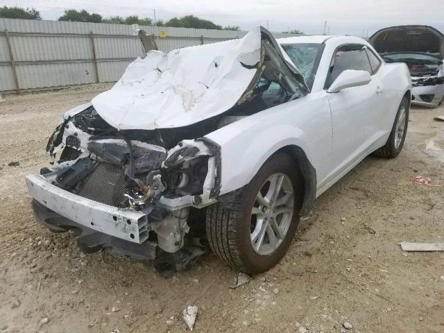 2G1FA1E35E9144097 - 2014 CHEVROLET CAMARO LS WHITE photo 2