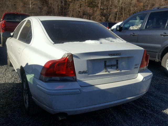 YV1RH592472601115 - 2007 VOLVO S60 2.5T WHITE photo 3