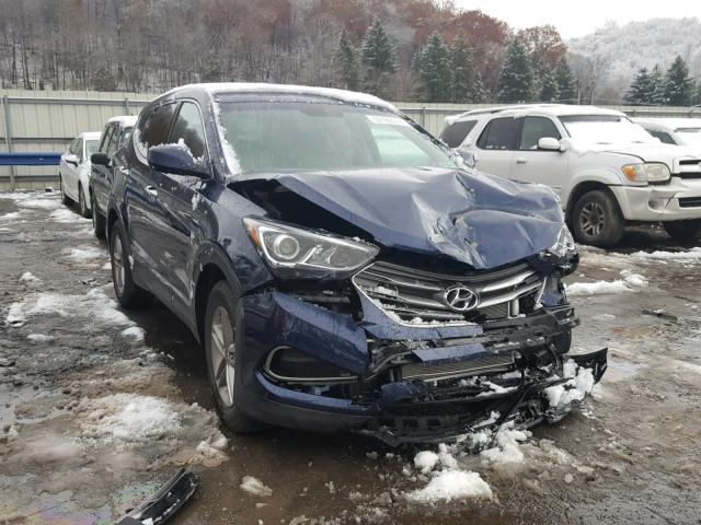 5XYZTDLB2HG483242 - 2017 HYUNDAI SANTA FE S BLUE photo 1