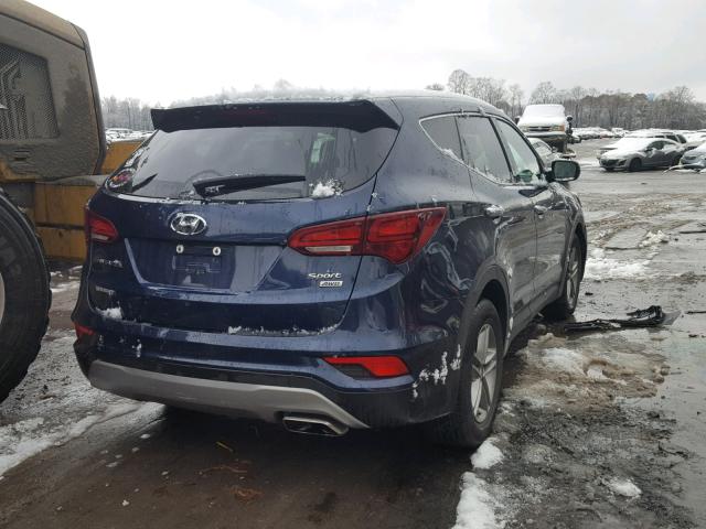 5XYZTDLB2HG483242 - 2017 HYUNDAI SANTA FE S BLUE photo 4