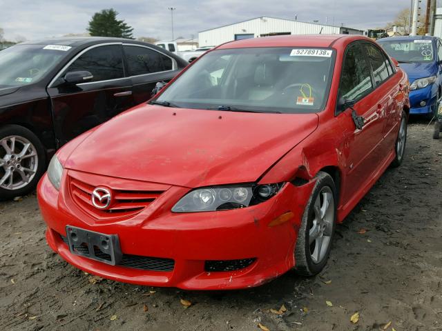 1YVFP84D245N60381 - 2004 MAZDA 6 S RED photo 2