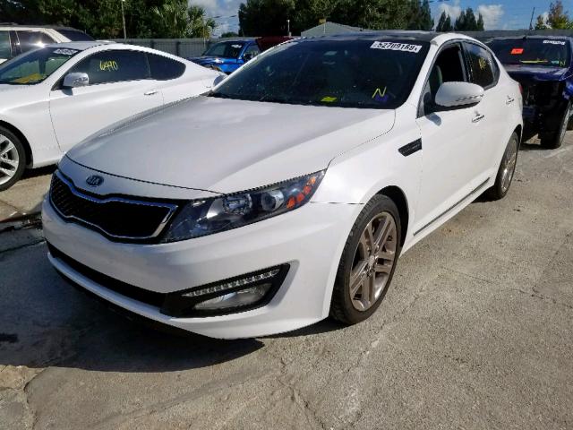 5XXGR4A6XDG131875 - 2013 KIA OPTIMA SX WHITE photo 2