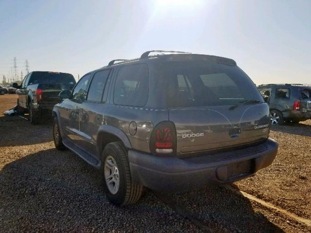 1D4HR38NX3F503727 - 2003 DODGE DURANGO SP GRAY photo 3