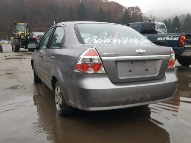 KL1TD56618B096657 - 2008 CHEVROLET AVEO BASE Сұр фото 3