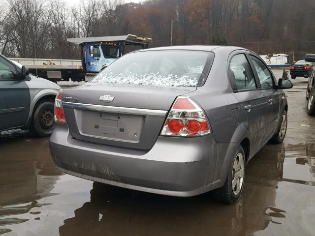KL1TD56618B096657 - 2008 CHEVROLET AVEO BASE Сұр фото 4