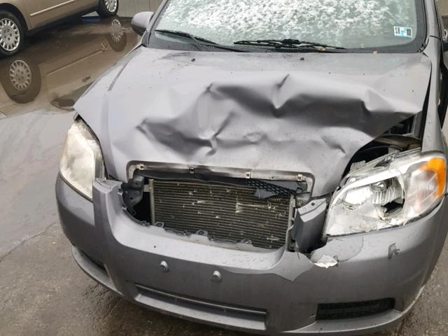 KL1TD56618B096657 - 2008 CHEVROLET AVEO BASE Сұр фото 9