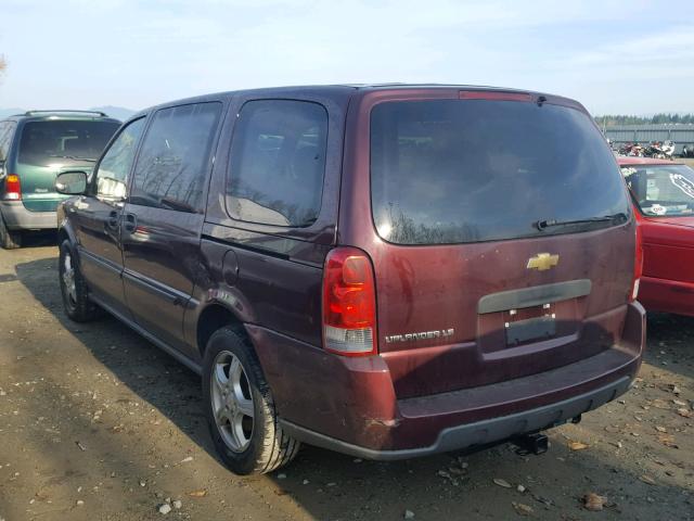 1GNDV23178D210612 - 2008 CHEVROLET UPLANDER L MAROON photo 3