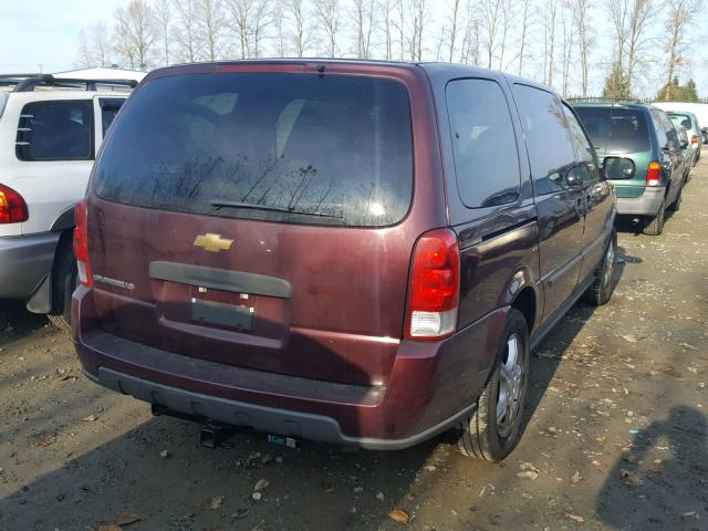 1GNDV23178D210612 - 2008 CHEVROLET UPLANDER L MAROON photo 4