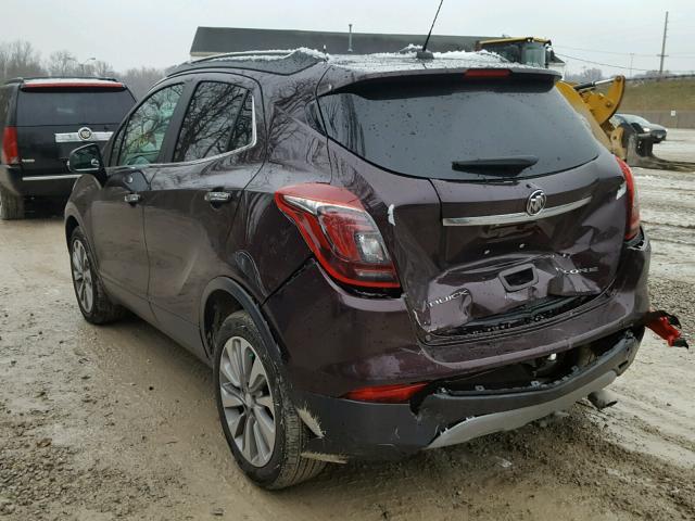 KL4CJASB5JB694506 - 2018 BUICK ENCORE PRE MAROON photo 3