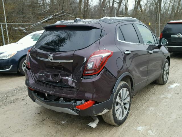 KL4CJASB5JB694506 - 2018 BUICK ENCORE PRE MAROON photo 4