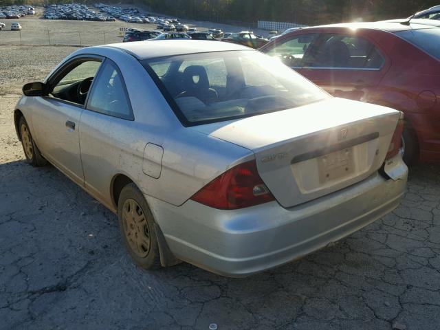 1HGEM21262L105358 - 2002 HONDA CIVIC DX SILVER photo 3