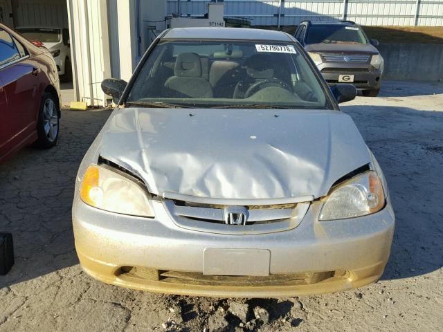 1HGEM21262L105358 - 2002 HONDA CIVIC DX SILVER photo 9